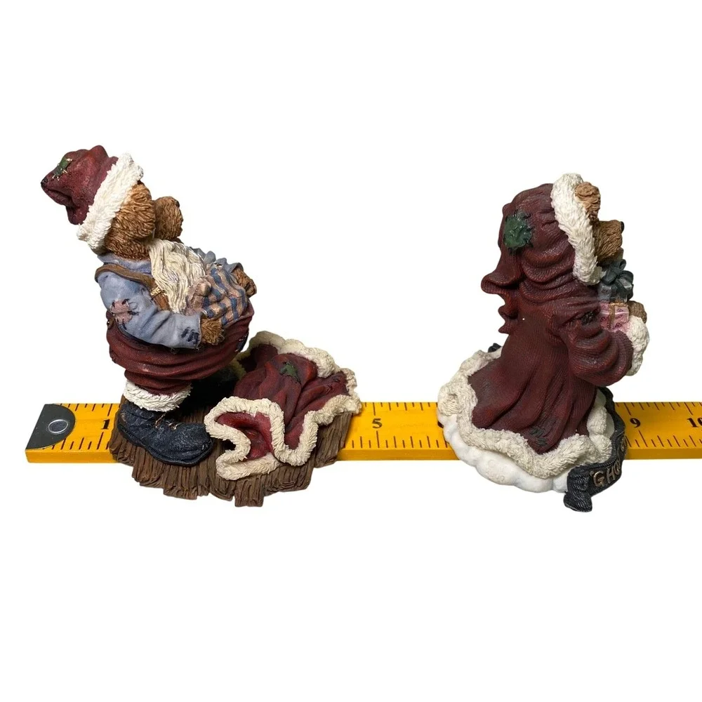 Boyds Bears Bearstone‎ Christmas Figurines Santa Wannabe Ghost Christmas Present